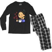 Cute Take It Away Coffee Designs  Girl With Coffee  Gift Idea For Girl Men's Long Sleeve Pajama Set | Artistshot