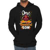 Thanksgiving Turkey Thanksgiving Day November 24 One Thankful Son Lightweight Hoodie | Artistshot