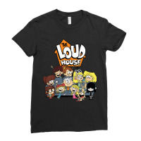 Kids The Loud House Loud Siblings On Couch Ladies Fitted T-shirt | Artistshot