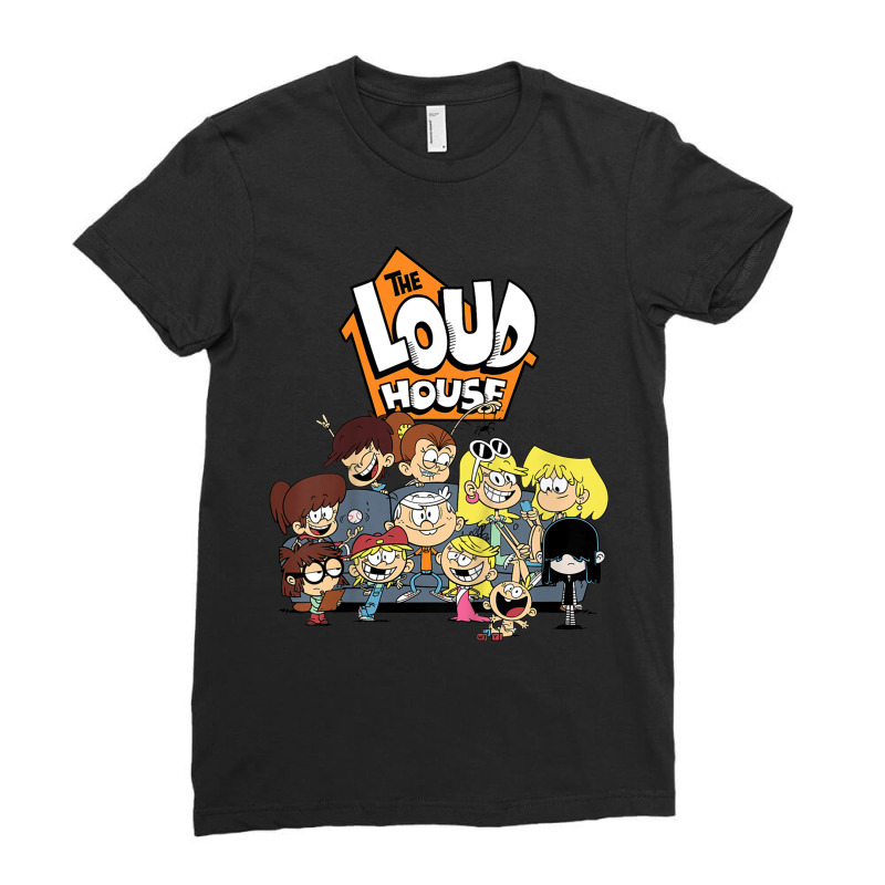 Kids The Loud House Loud Siblings On Couch Ladies Fitted T-Shirt by BuenaFukui | Artistshot