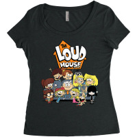 Kids The Loud House Loud Siblings On Couch Women's Triblend Scoop T-shirt | Artistshot