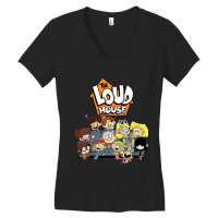 Kids The Loud House Loud Siblings On Couch Women's V-neck T-shirt | Artistshot