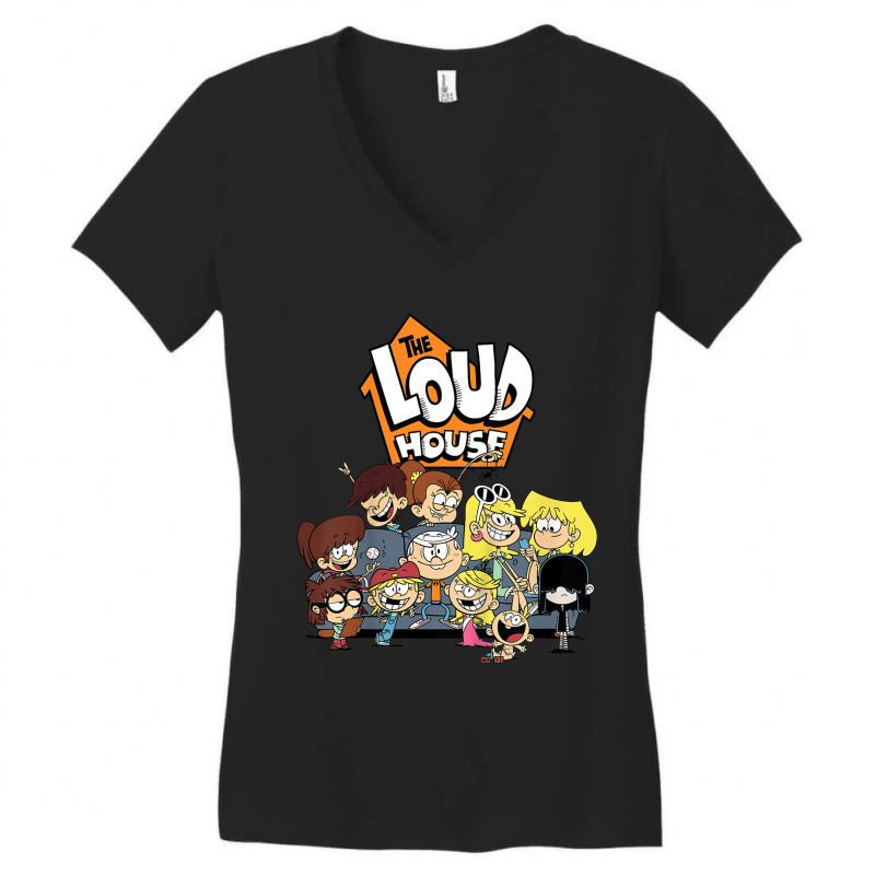 Kids The Loud House Loud Siblings On Couch Women's V-Neck T-Shirt by BuenaFukui | Artistshot