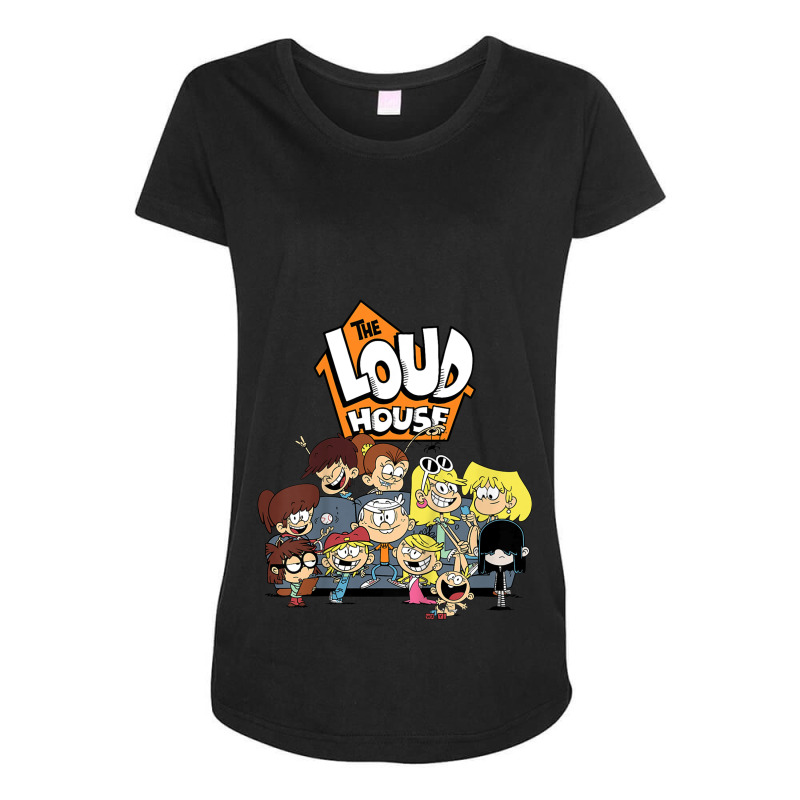 Kids The Loud House Loud Siblings On Couch Maternity Scoop Neck T-shirt by BuenaFukui | Artistshot