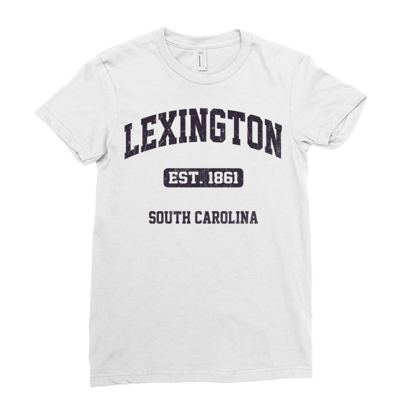 Lexington South Carolina Sc Vintage State Athletic Style Sweatshirt Ladies Fitted T-Shirt by cm-arts | Artistshot