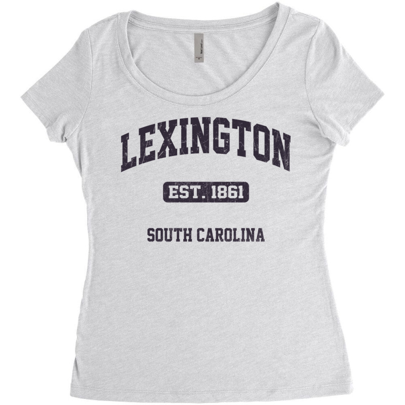 Lexington South Carolina Sc Vintage State Athletic Style Sweatshirt Women's Triblend Scoop T-shirt by cm-arts | Artistshot