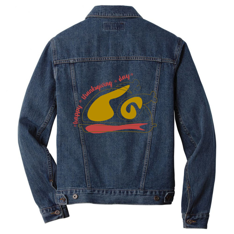 Thanksgiving Turkey Thanksgiving Turkey Lettering Happy Thanksgiving D Men Denim Jacket | Artistshot