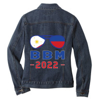 Blue And Red Bbm 2022 Bongbong Marcos  Philippines Choice Ladies Denim Jacket | Artistshot