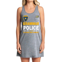 Funny English Teacher Grammar Police T Shirt Tank Dress | Artistshot