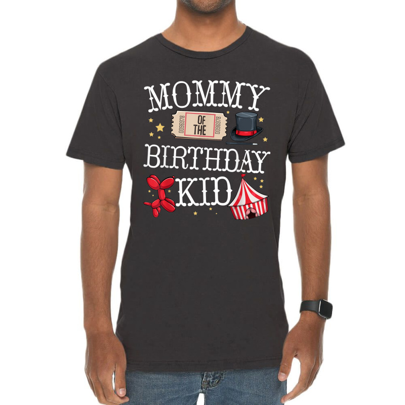 Funny Mommy Of The Birthday Kid Ringmaster Mom Circus Gift Vintage T-Shirt by CaseVillarreal | Artistshot