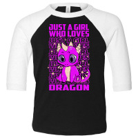 Nur Ein Mädchen, Das Drachen Liebt Toddler 3/4 Sleeve Tee | Artistshot