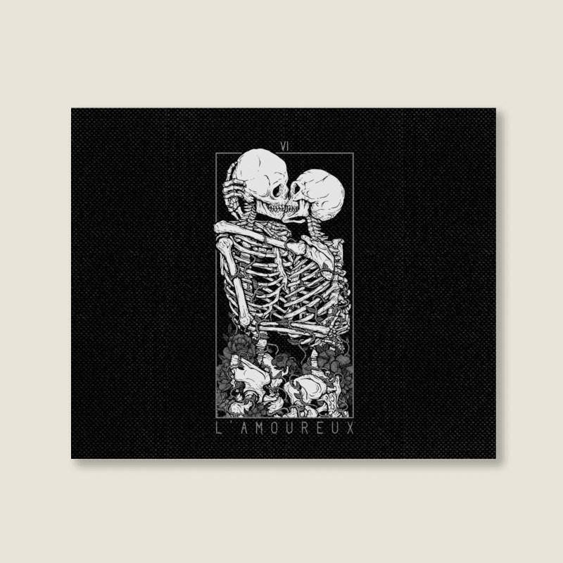 The Skull Telling Lovers 1 Landscape Canvas Print | Artistshot