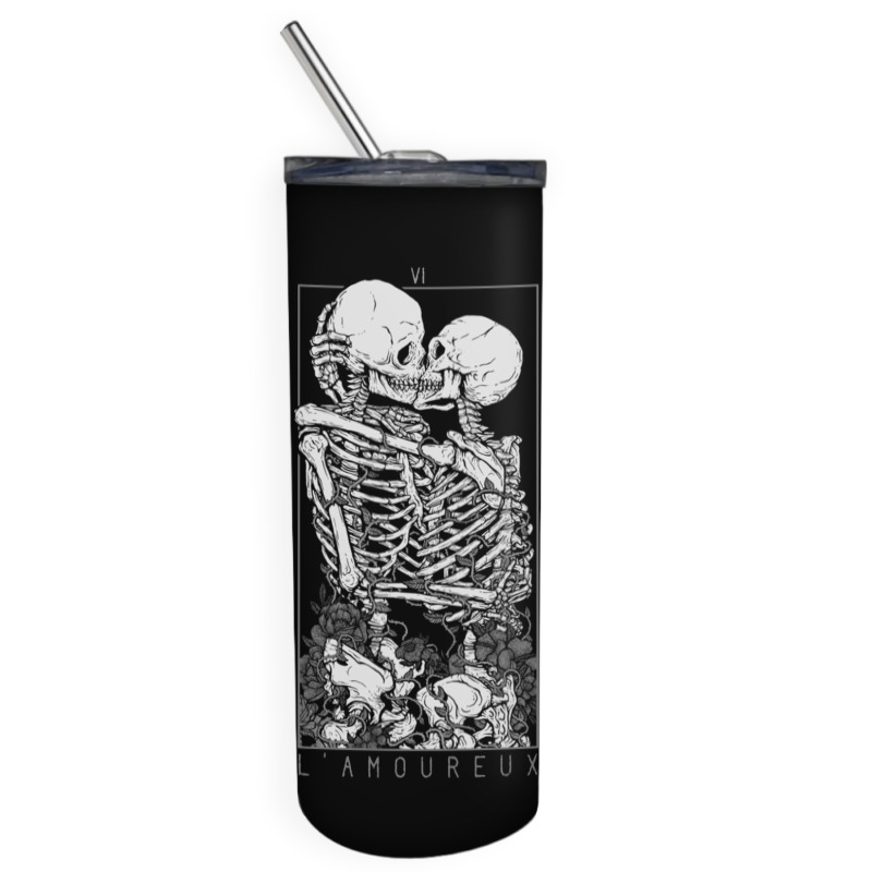 The Skull Telling Lovers 1 Skinny Tumbler | Artistshot