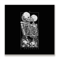 The Skull Telling Lovers 1 Metal Print Square | Artistshot