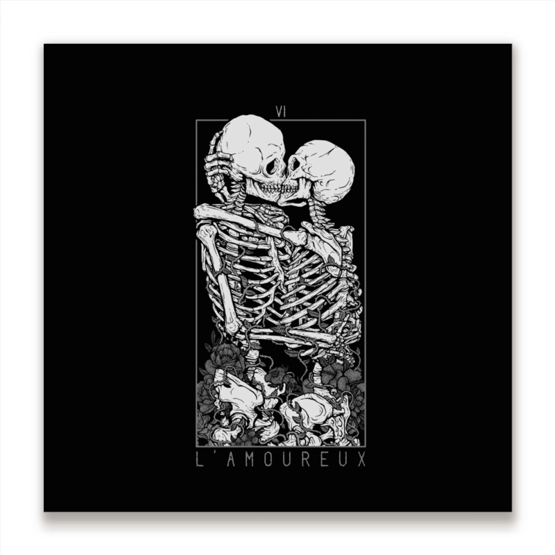 The Skull Telling Lovers 1 Metal Print Square | Artistshot