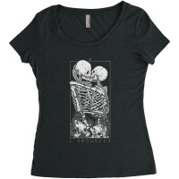 The Skull Telling Lovers 1 Women's Triblend Scoop T-shirt | Artistshot