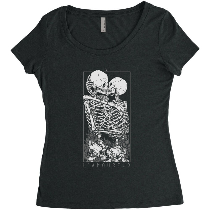 The Skull Telling Lovers 1 Women's Triblend Scoop T-shirt | Artistshot