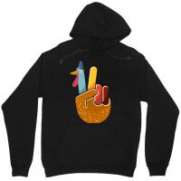 Thanksgiving Turkey Turkey Peace Hand Sign Thanksgiving (1) Unisex Hoodie | Artistshot