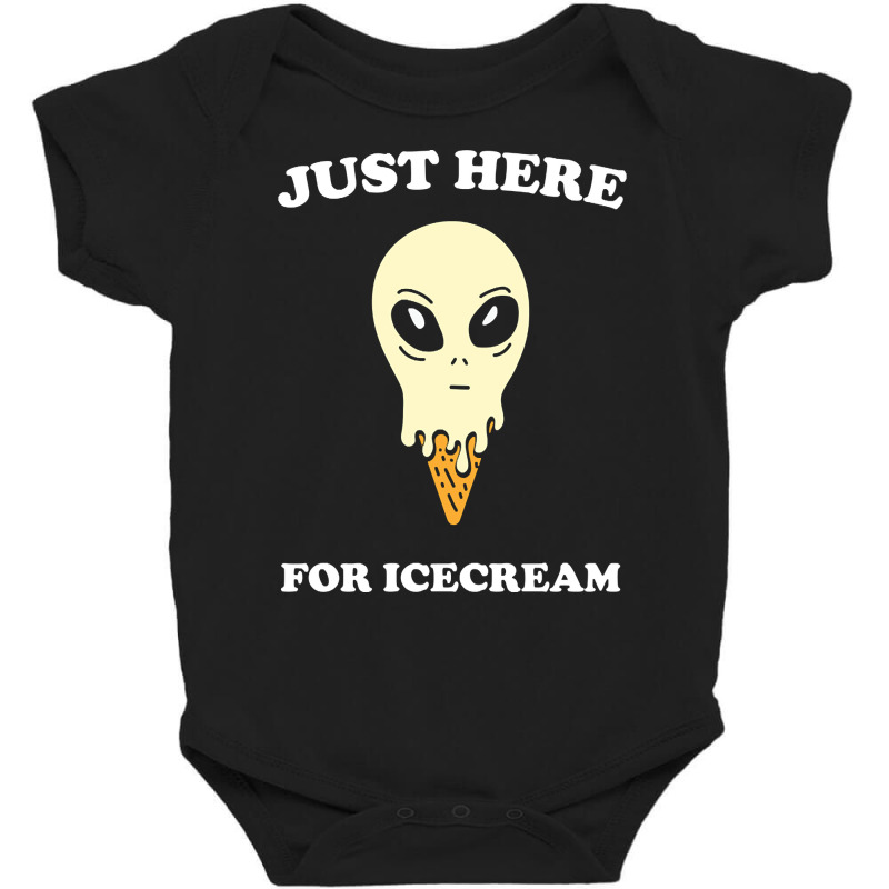 Just Here For Icecream Alien Funny Saying Giftidea Baby Bodysuit by Adcock Salmon | Artistshot