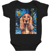 Cocker Spaniel T  Shirt Cocker Spaniel Night Baby Bodysuit | Artistshot