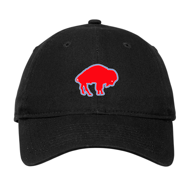 Buffalo Standing Red Adjustable Cap by Kosdapen517 | Artistshot