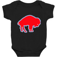 Buffalo Standing Red Baby Bodysuit | Artistshot