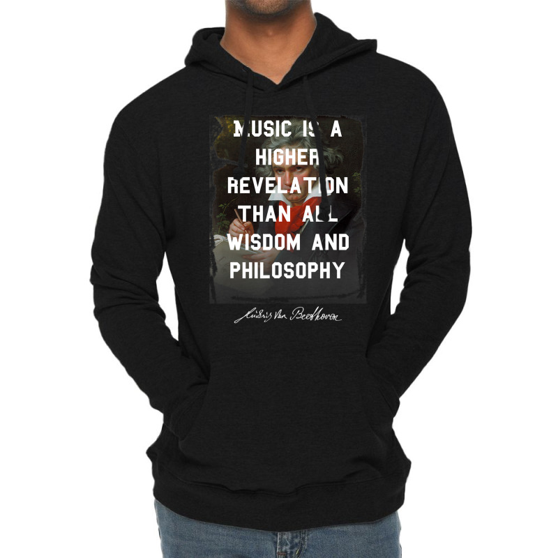 Beethoven Ludvig Van Beethoven Music Lightweight Hoodie by cm-arts | Artistshot