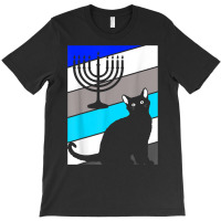 Cat Menorah Hanukkah Cute Kitten Chanukah Jewish Holiday T Shirt T-shirt | Artistshot