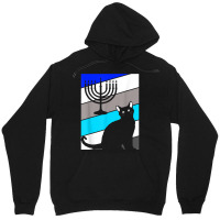 Cat Menorah Hanukkah Cute Kitten Chanukah Jewish Holiday T Shirt Unisex Hoodie | Artistshot