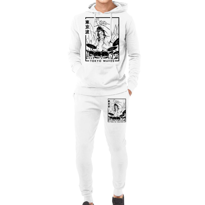 Samurai Playing Drums Japanese Futurism Japan Art T Shirt Hoodie & Jogger set by cm-arts | Artistshot