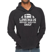 Mens Lineman Serving Pancakes Daily Football Offensive Lineman Vintage Hoodie | Artistshot