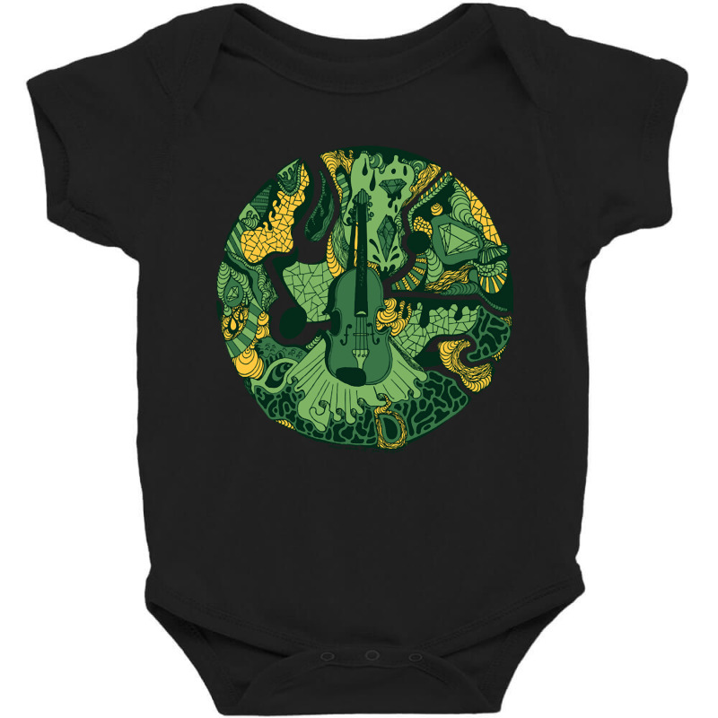 Forrest Green Circle Of Music Baby Bodysuit by Bertrand Angulo | Artistshot