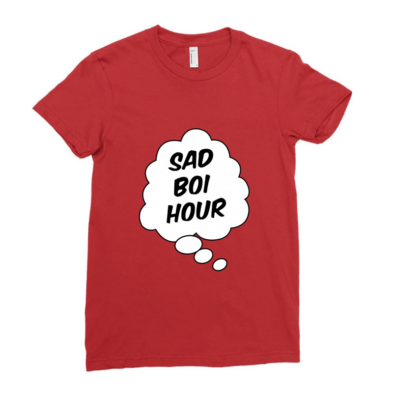 Sad Boi Hour Front Ladies Fitted T-Shirt by sudarsoy | Artistshot