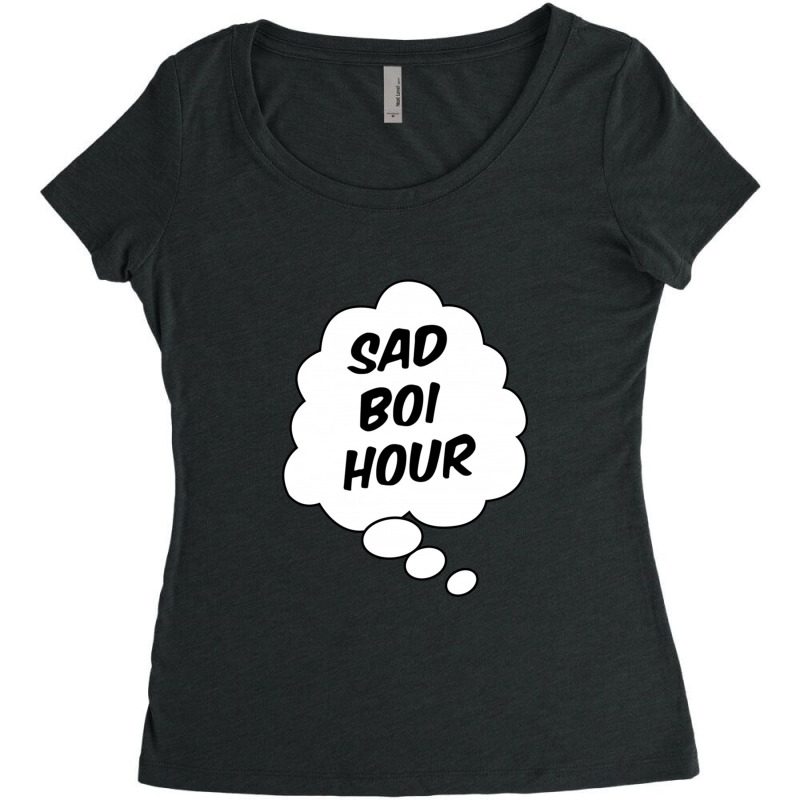 Sad Boi Hour Front Women's Triblend Scoop T-shirt by sudarsoy | Artistshot