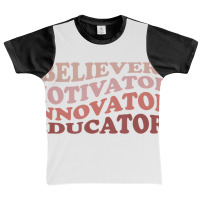 Believer Motivator Innovator Educator Retro Teacher Life Graphic Youth T-shirt | Artistshot