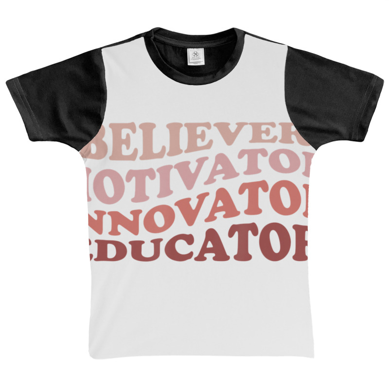 Believer Motivator Innovator Educator Retro Teacher Life Graphic Youth T-shirt | Artistshot