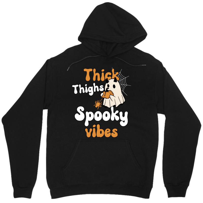 Thick Thighs Spooky Vibes Thick Thighs Spooky Vibes - Retro Groovy Vin Unisex Hoodie | Artistshot