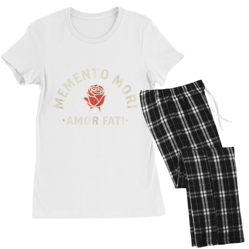 Stoicism Quote Amor Fati Memento Mori Rose Women's Pajamas Set by cm-arts | Artistshot