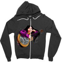 Buffy Sainte Marie - An Illustration By Paul Cemmick Zipper Hoodie | Artistshot