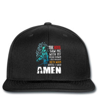 Templar Knight Crusader Quote The Devil Saw Me Printed Hat | Artistshot