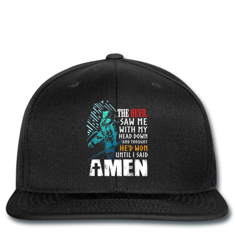 Templar Knight Crusader Quote The Devil Saw Me Printed Hat | Artistshot