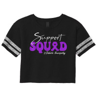 Support Squad Diabetic Neuropathy Awareness Purple Ribbon T Shirt Scorecard Crop Tee | Artistshot