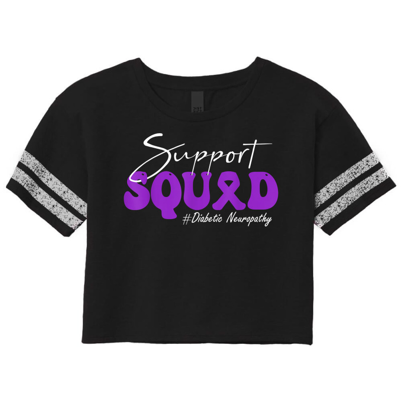 Support Squad Diabetic Neuropathy Awareness Purple Ribbon T Shirt Scorecard Crop Tee by cm-arts | Artistshot