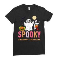 Groovy Ghost Spooky Endoscopy Technician Halloween Costumes Ladies Fitted T-shirt | Artistshot