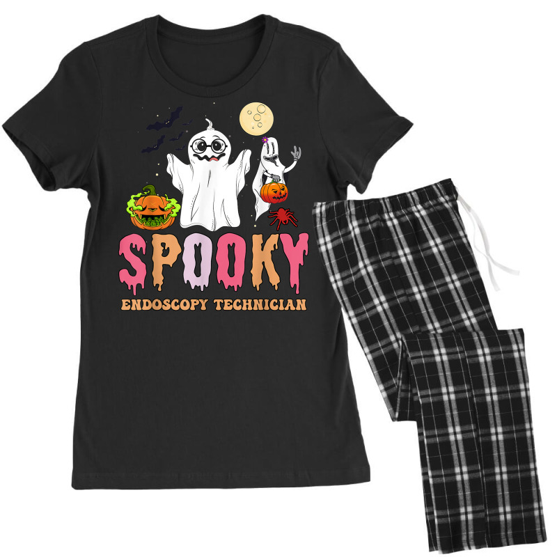 Groovy Ghost Spooky Endoscopy Technician Halloween Costumes Women's Pajamas Set by Outpost | Artistshot