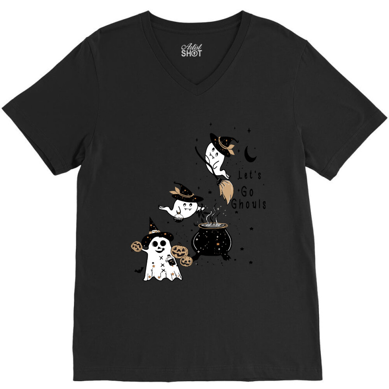 Tpween2022 Halloween - L E T' S G O G H O U L S V-neck Tee | Artistshot