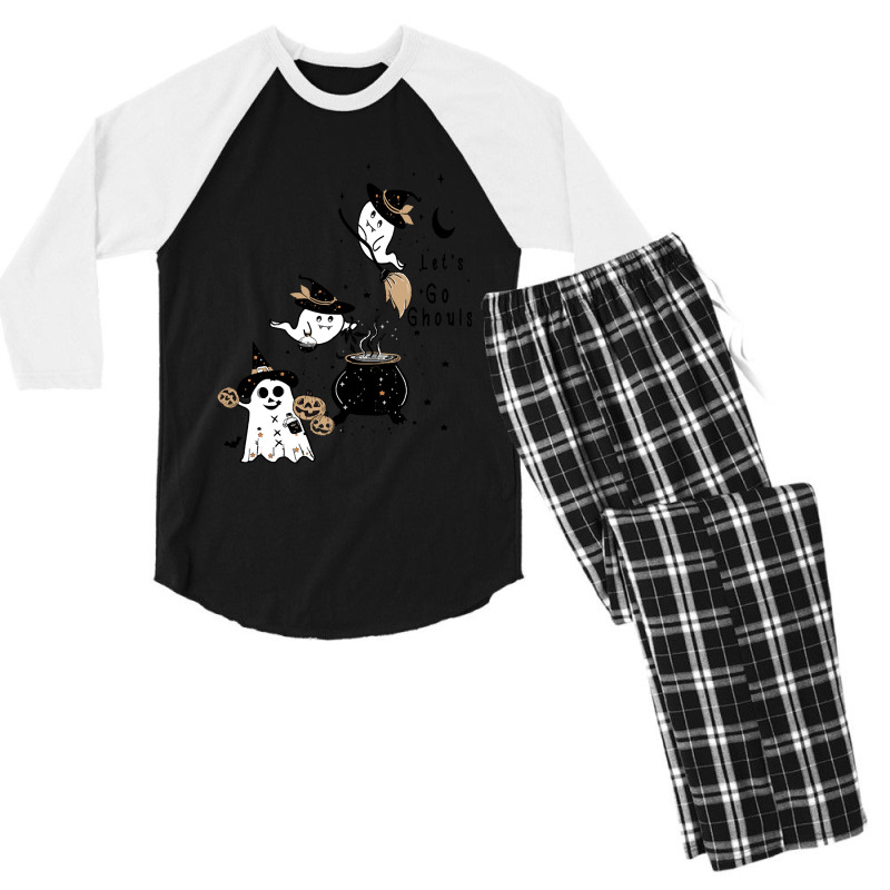 Tpween2022 Halloween - L E T' S G O G H O U L S Men's 3/4 Sleeve Pajama Set | Artistshot