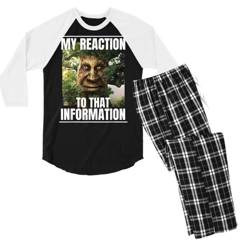 Mens My Reaction To That Information Wise Mystical Oak Tree Meme T Shi Men's 3/4 Sleeve Pajama Set by cm-arts | Artistshot