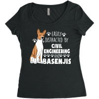 Civil Engineering Graduate Civil Engineering And Basenjis Women's Triblend Scoop T-shirt | Artistshot