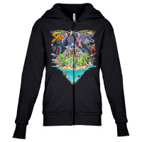 Yhs On Monster Island Youth Zipper Hoodie | Artistshot